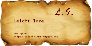 Leicht Imre névjegykártya